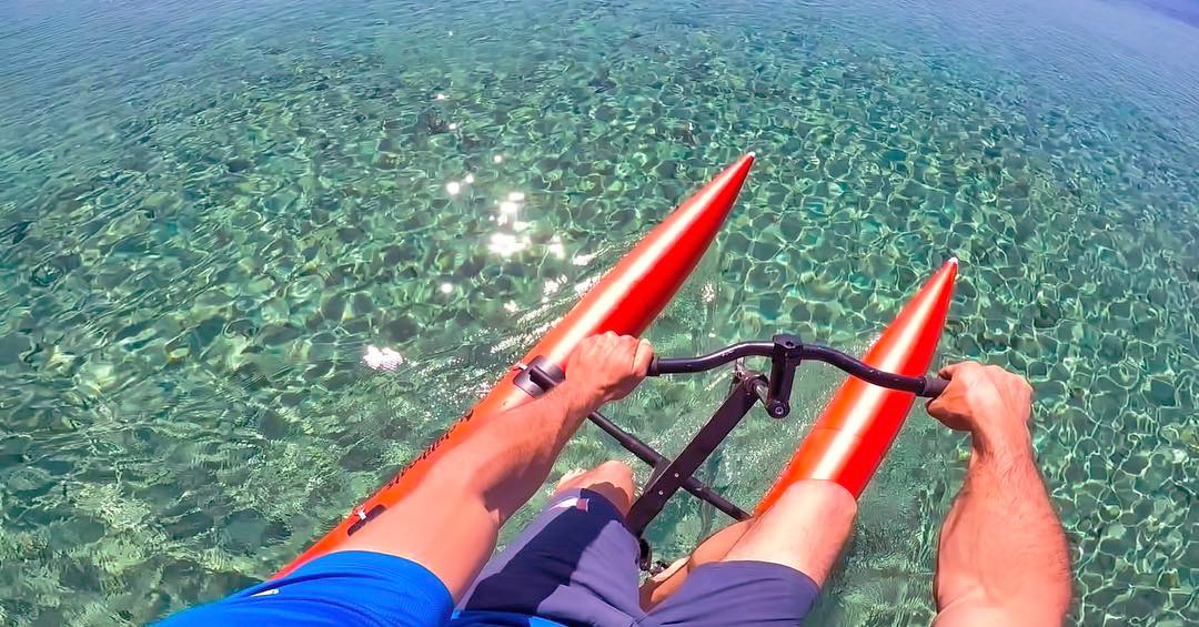 Velo sur l eau, nouvelle activite sur le lac de biscarrosse